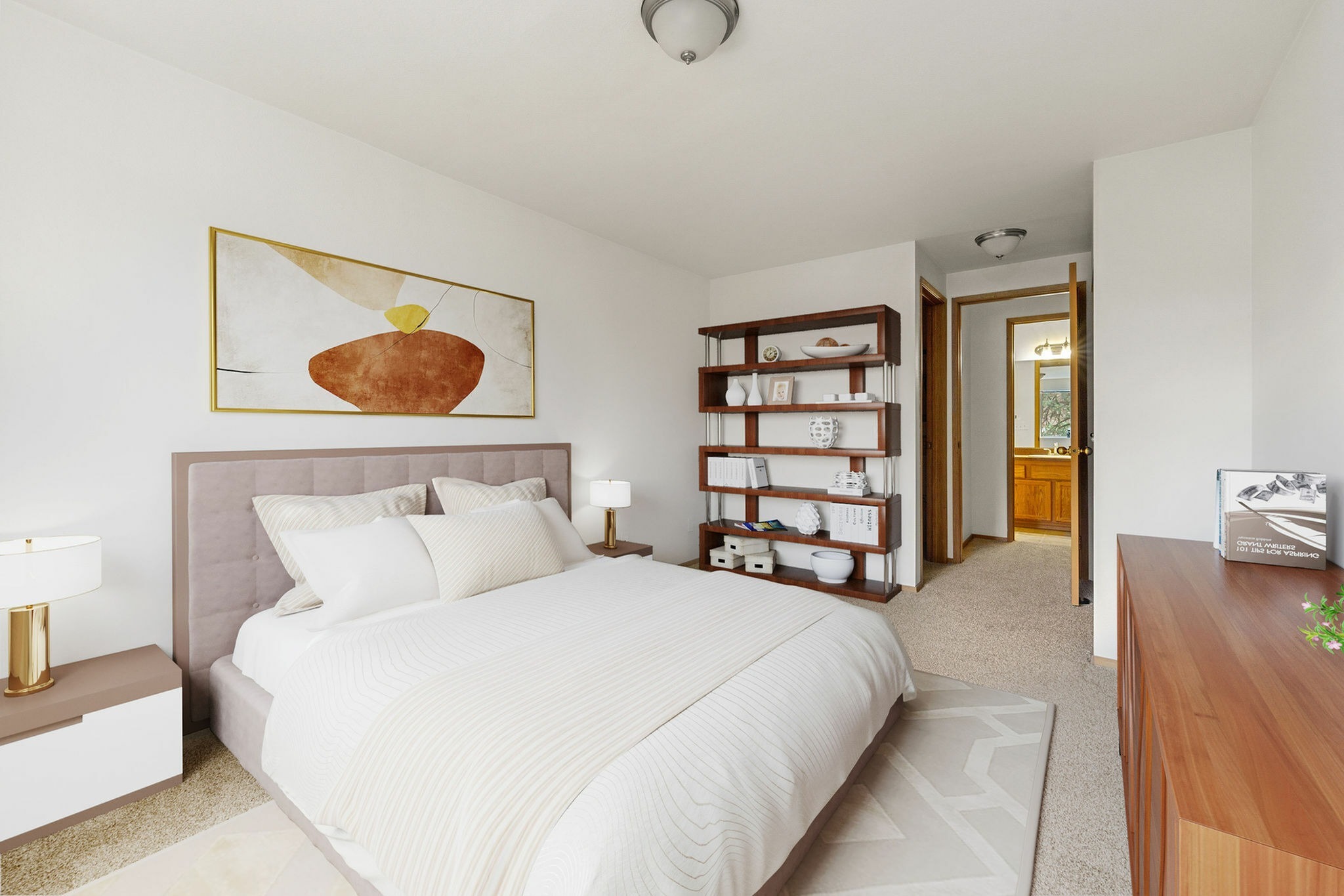 Bedroom with large window